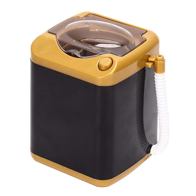 Washing Machine,Mini Electric Mini Washing Machine for Make up Brushes, Simulation Plastic Automatic Quick Drying Cleaning Machine for Women Girls for Sponge Powder Puff Toy