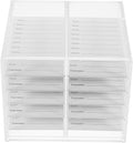 Acrylic False Eyelashes Storage Case 10-layer Multi-tier Eyelash Organizer Portable Makeup Display Box for Household and Travel