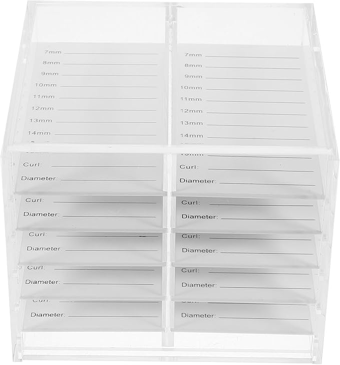 Acrylic False Eyelash Storage Case 10 Layers Multi-tier Lash Organizer Box Travel Cosmetic Display Container