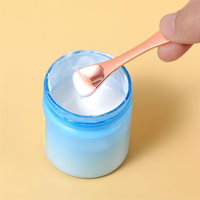 3Pcs Mini Skin Care Spoons Reusable Cosmetic Scoop Massage Metal Makeup Spatula Face Cosmetic Applicator Scoop Beauty Cosmetic Tool for Cream Lotions Moisturizers Mixing and Sampling