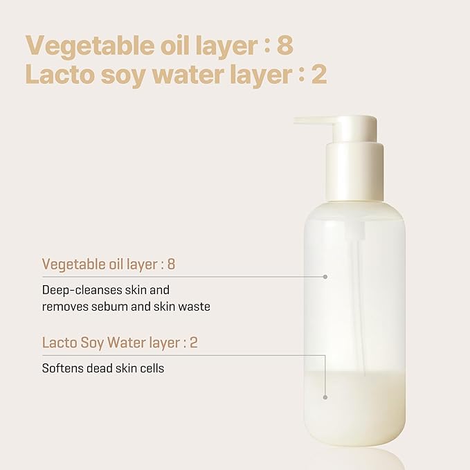 SOME BY MI Lacto Soy Sebum & Blackhead Cleansing Oil – 6.76oz, 200ml – Korean Vegan Makeup-Removing Oil Cleanser with Soybean Extract & Serine – Deep Cleansing for Blackheads & Pore – Korean Skin Care