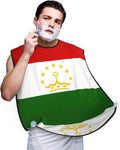 Flag Of Tajikistan Print Beard Bib Apron For Men, Beard Hair Catcher For Men Shaving Trimming,Beard Cape Cloth