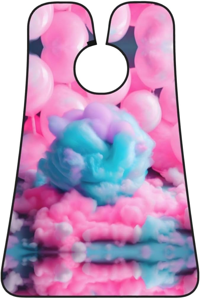 Pinks Cotton Candy Print Beard Bib Shaving Apron, Beard Hair Trimming Cape Gift For Dad