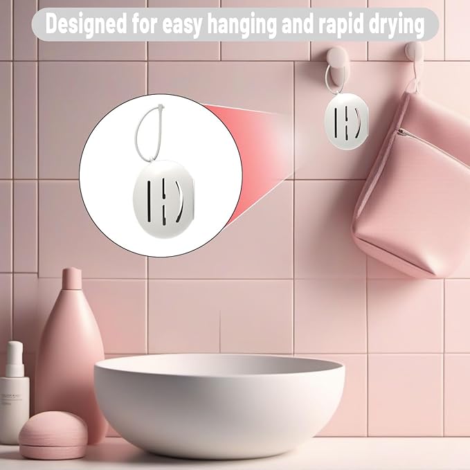 Silicone Makeup Sponge Holder, Triple-Sided Breathable Beauty Blender Case for Travel and Daily Use, Shatterproof Storage, Quick-Drying, and Fits Sponges - White