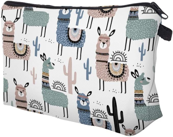 Deanfun Small Makeup Case - Cute and Waterproof Cosmetic Bag for Women(Cactus Camel D5-51444)