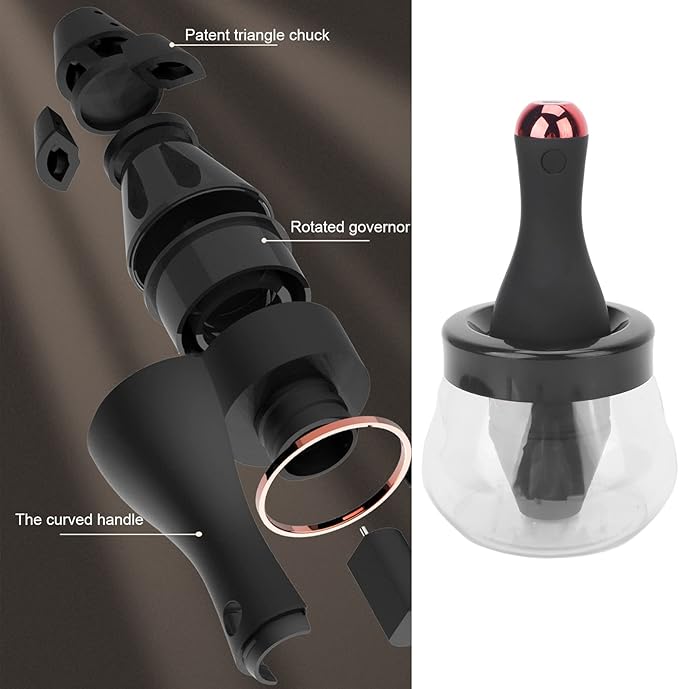 Diydeg Makeup Brush Cleaner and Dryer Machine, 2 Gears USB Rechargeable Fast Electric Cosmetic Automatic Brush Cleaner Spinner Makeup Brush Tools, Wash and Dry in Seconds, for Makeup Brushes