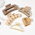 5 PCS Hair Claw Clips Big Hair Clips for Women Thick Hair Large Claw Clip Cute Jaw Clips Neutral Hair Claws Barrettes Ponytail Holder Accessories for Thin Hair