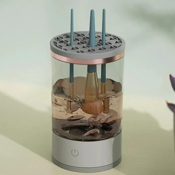 Electric Makeup Brush Cleaner Machine, Cosmetic Brush Cleaner, 2025 Automatic Spinning Rinse Hero Brush Cleaner Makeup Brush - Valentine Gift for her