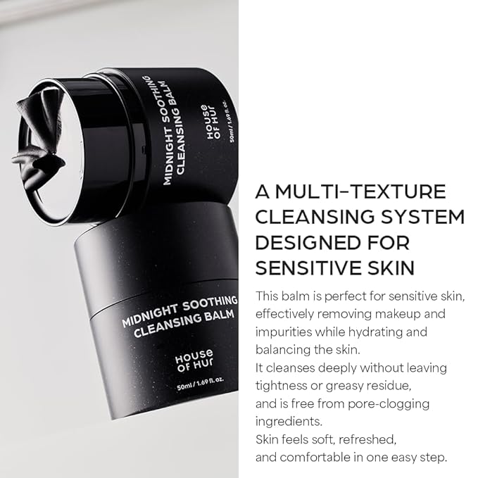 House of Hur Midnight Soothing Cleansing Balm | Hydrating & Calming Korean Skincare | 1.69fl.oz