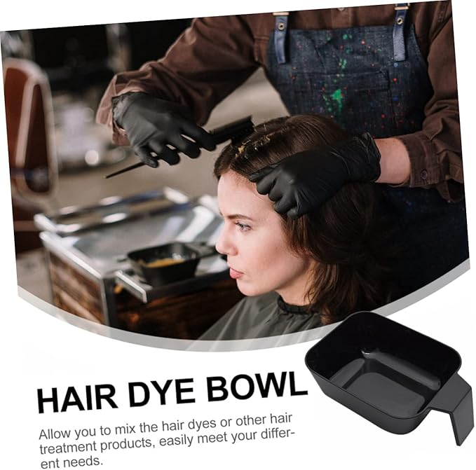 Hair Dye Bowl 2-Pack Wide Deep Mixing Bowls for Hair Color Tinting Reusable Salon and Home Diy Coloring Tools 7.08X4.80X2.75In