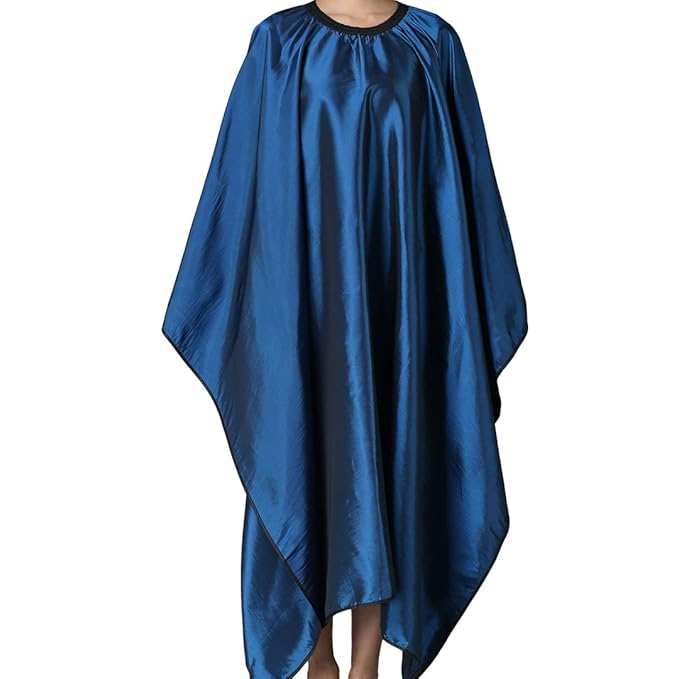 Barber Cape, Professional Hair Salon Cape with Adjustable Metal Clip, Shampoo Hair Cutting Cape for Barbers and Stylists - 55 x 63 inches (Blue)
