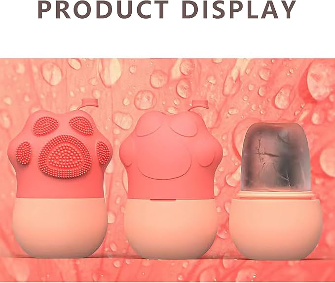 Ice Roller Face, with Silicone Ice Facial Cleansing Brush Silicone Ice Facial Roller, Creative Facial Massage Ice Compress