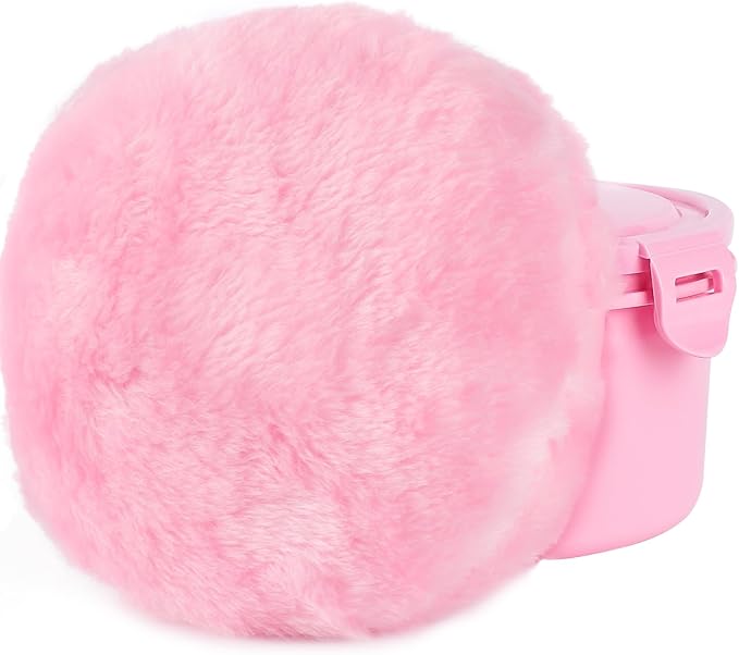 WSYUB Body Powder Puff, Powder Puff for Body Powder, 6 Inch Extra-Large Powder Puffs,Ultra Soft Fluffy Velour Powder Puff, Pink