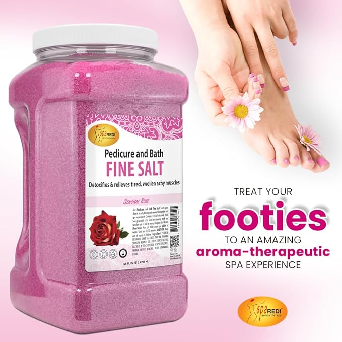 Sensual Rose Detox Foot Soak | Professional Spa-Grade Treatment | Real Mineral Detox for a Genuine Spa Experience & Visibly Transformed Feet (128oz / 10.5 lbs)