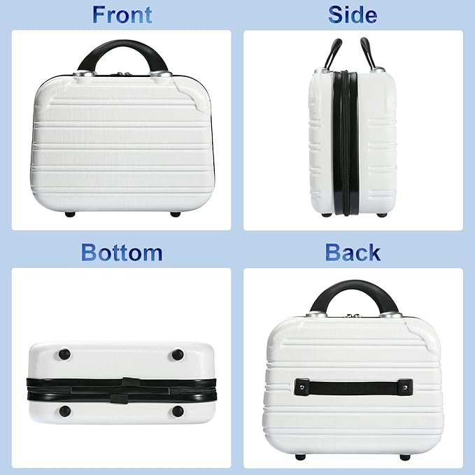 14-Inch Makeup Train Case Hardshell PC+ABS Travel Cosmetic Organizer, Makeup Storage Box for Toiletry Durable Portable Gifts for Women.