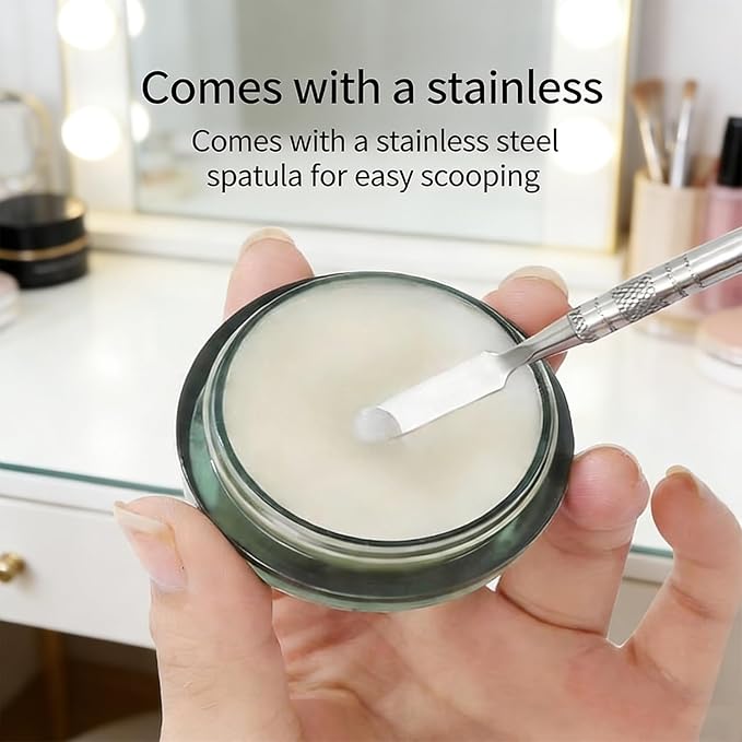 Professional Stainless Steel Makeup Palette with Spatula Tool, Cosmetic Mixing Palette for Nail Art Eye Shadow Pigment Blending