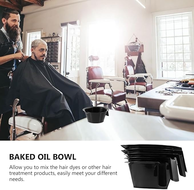 Hair Dye Bowl Set with Handle 6.10In Stackable Hair Color Mixing Bowls for Salon and Home Use Coloring and Tint Mixing Tool