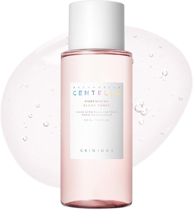 SKIN1004 Poremizing Clear Toner 7.10 fl.oz, 210ml, Korean Face Toner with Himalayan Pink Salt & Madagascar Centella, Facial Toner for Pore Care & Oil Balance, Hydrating Essence, Korean Skin Care