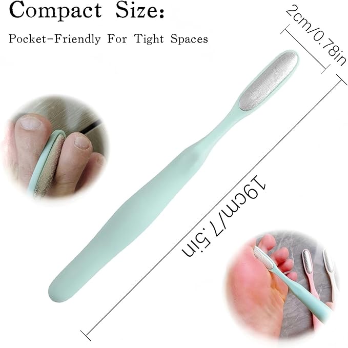 Precision Callus Remover & Bunion Scrubber for Toe Gaps, Hard Skin, and Corns – Mini Foot File Exfoliator with Compact Design for Pedicures and Sensitive Areas