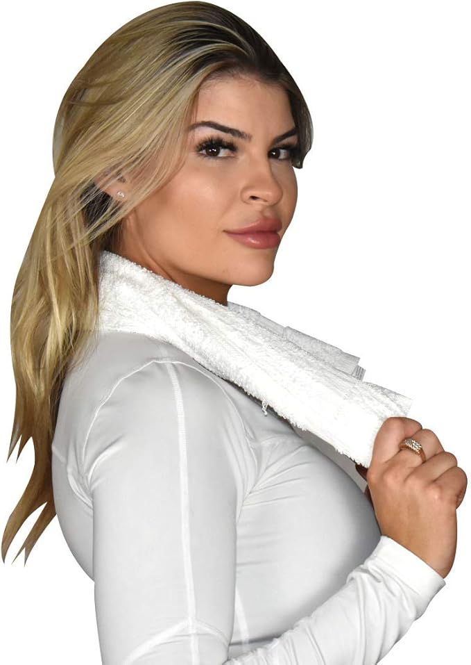 White 16x27 Inch Cotton Blend Economy Hand Towels Salon/Gym/Hotel Super use Absorbent Best for Kitchen,Janitorial,Home use Towels (60 Pack)