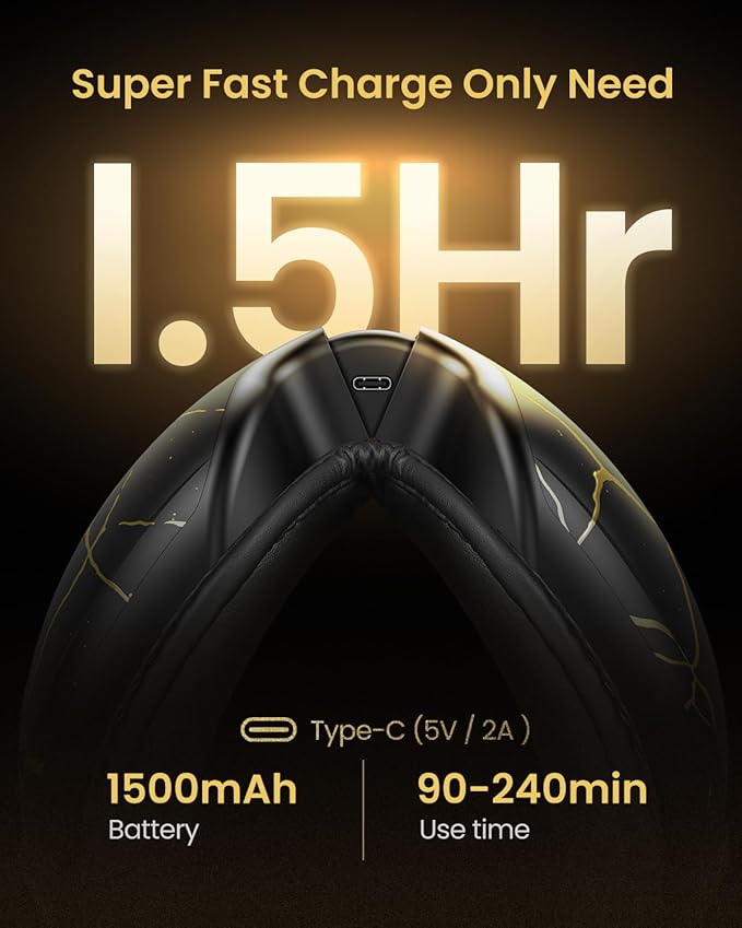 RENPHO Eye Massager with Heat and Cooling Voice Control, Birthday Gifts for Men Women Dad Him Her, Eye Mask for Migraines, Eye Care with Massage, Reduce Dry Eyes Eyeris Kintsugi