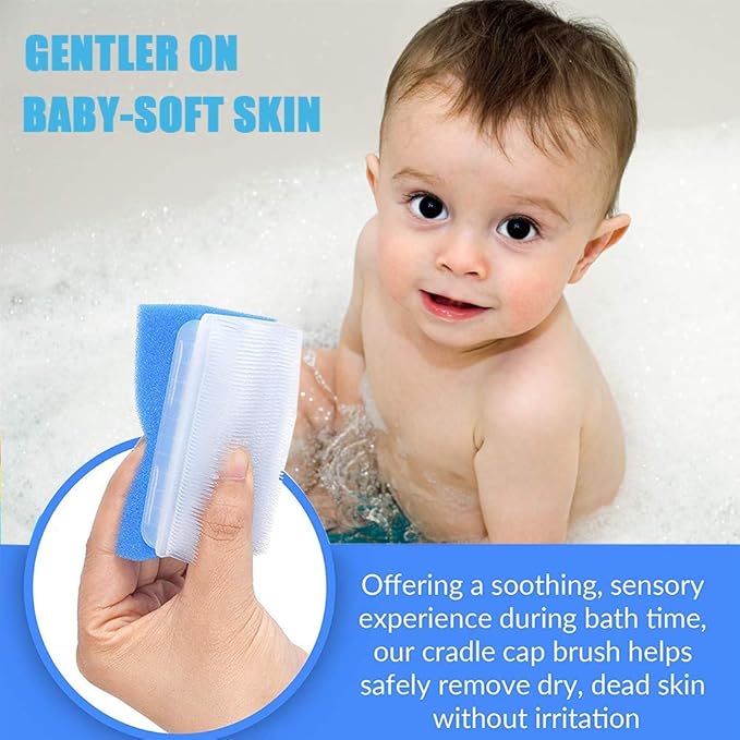 Wellgler's OT Sensory Brush,Autism Sensory Brush for Therapy,Surgical Scrub,Bbaby Sponge for Bathing, Cradle Cap Brush (12Pack)