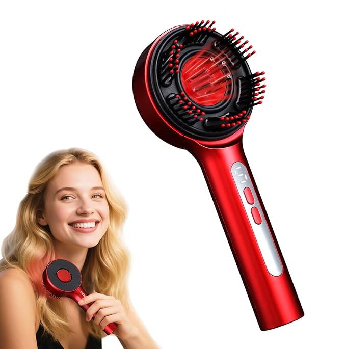 Hair Scalp Massager Comb - Rechargeable Cordless Portable Scalp Care Brush with Essential Oil Applicator, Gentle Scratching & Kneading Massage for Hair & Scalp Nourishment, Fit for Men & Women