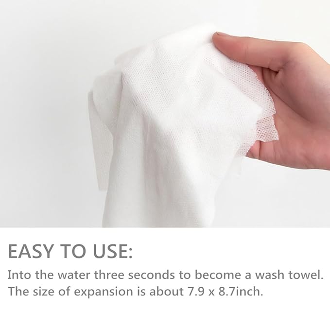 VanFn Disposable Mini Compressed Towel, 100 Count, Pure Cotton Material, Skin-Friendly, Portable, Easy to Use, Ideal for Travel, Home, Outdoor Activities