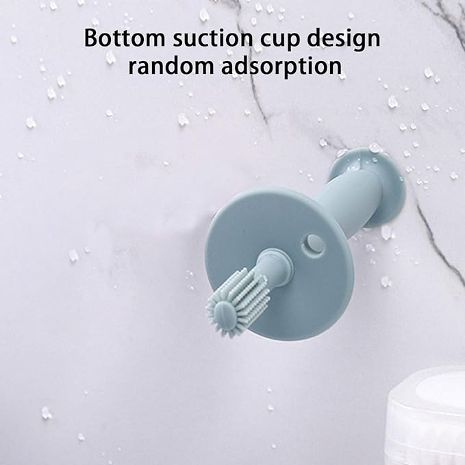 Infant Toothbrush – 360° Baby Toothbrush, Suction Base | Soft Silicone Teether, Toddler Gum Massager, Teething Pacifier Accessory, Baby Care Tool, Gentle Bristle Training Brush, Ergonomic Babys