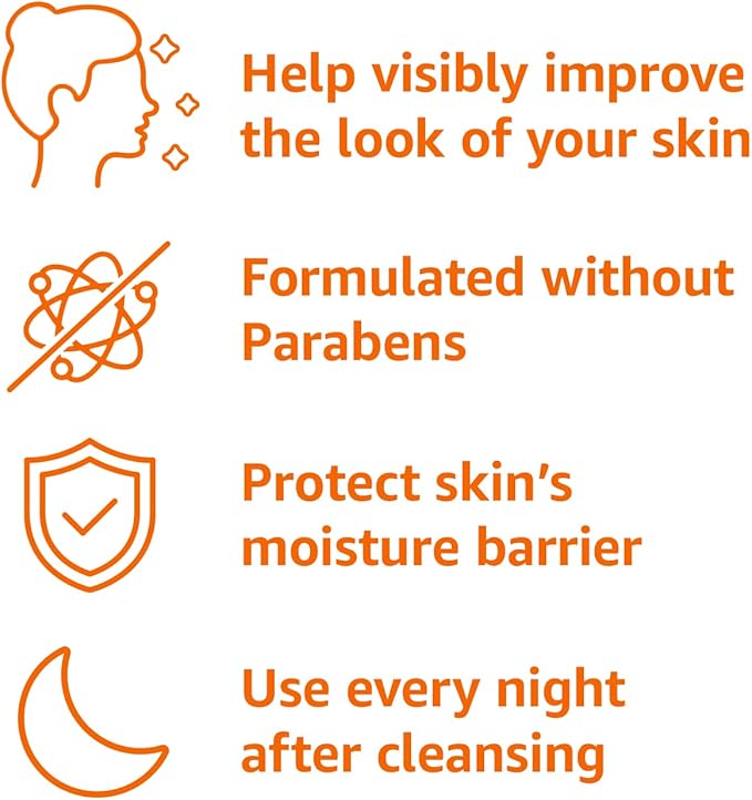 Amazon Basics Triple Replenishing Moisturizer Night Cream with Vitamin C, Glycerin, Shea Butter, 1.7 Ounces, 1-Pack
