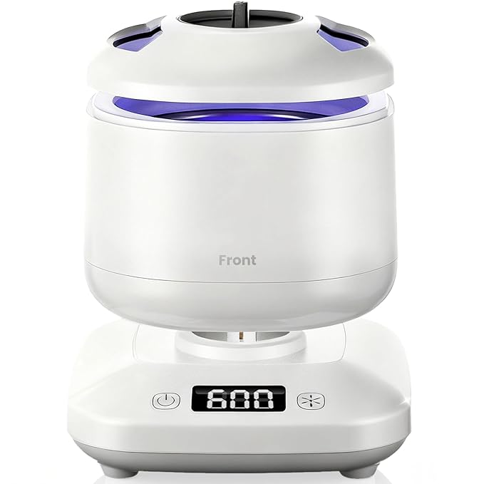 Portable Ultrasonic Retainer Cleaner, 42kHz High-Frequency, 4 Modes, IPX7 Waterproof Detachable Tank SUS304 Stainless Steel for Travel & Home Use, Fits Full Dentures