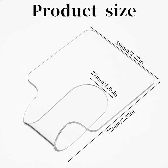 Hand Makeup Mixing Palette, Acrylic Foundation Mixing Tray, Clear Handheld Nail Art Manicure Palette Eyeshadow Cosmetic Tray for Makeup Blending