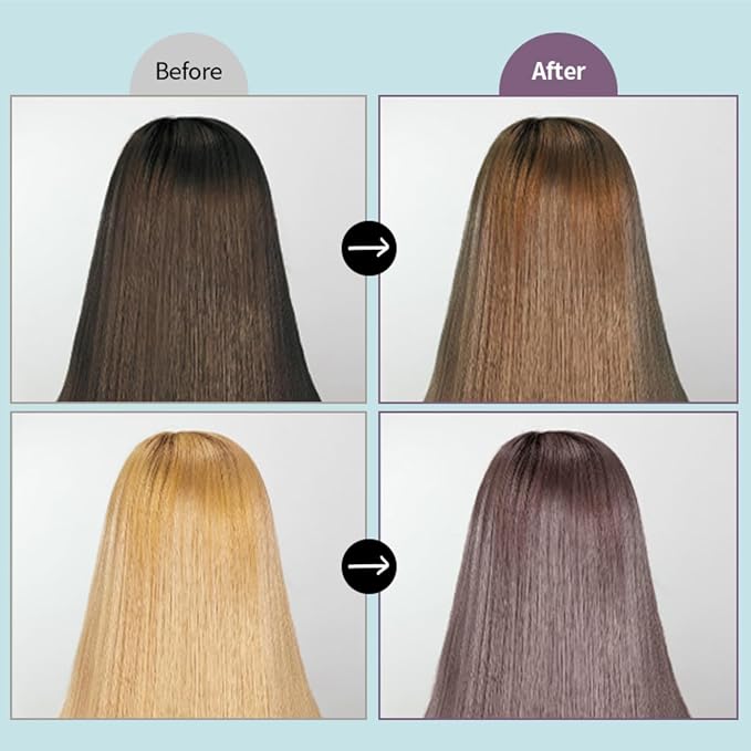 eZn Pudding Hair Dye for Sensitive Scalps – (Ash Lavender) | No-Drip, Ammonia-Free, Long-Lasting Semi-Permanent Hair Color with Keratin for Gentle Gray Coverage at Home