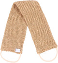 Operitacx Natural Ramie Jute Back Scrubber Bath Exfoliator Strap for Shower, Long Body Scrubbing Towel for Dead Skin Removal, Suitable for Men and Women, Bathing Accessory