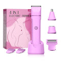 Electric Bikini Trimmer for Women: Electric Razors for Pubic/Leg/Armpit/Facial Hair, 4-in-1 Shaver Grooming Kit for Travel/Wet/Dry Use, Birthday Valentine's Day Self-Care Gifts for Mom Wife Girlfriend