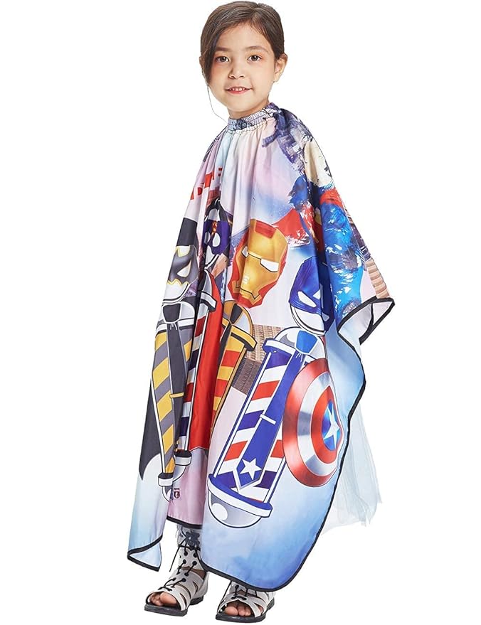 DOKKIA KIDS Barber Cape Haircut Hair Cutting Children Toddler Boys Girls Hairdressing Salon Styling Cloth Apron Cover Gown 40×50"