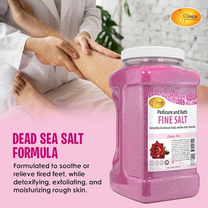 Sensual Rose Detox Foot Soak | Professional Spa-Grade Treatment | Real Mineral Detox for a Genuine Spa Experience & Visibly Transformed Feet (128oz / 10.5 lbs)