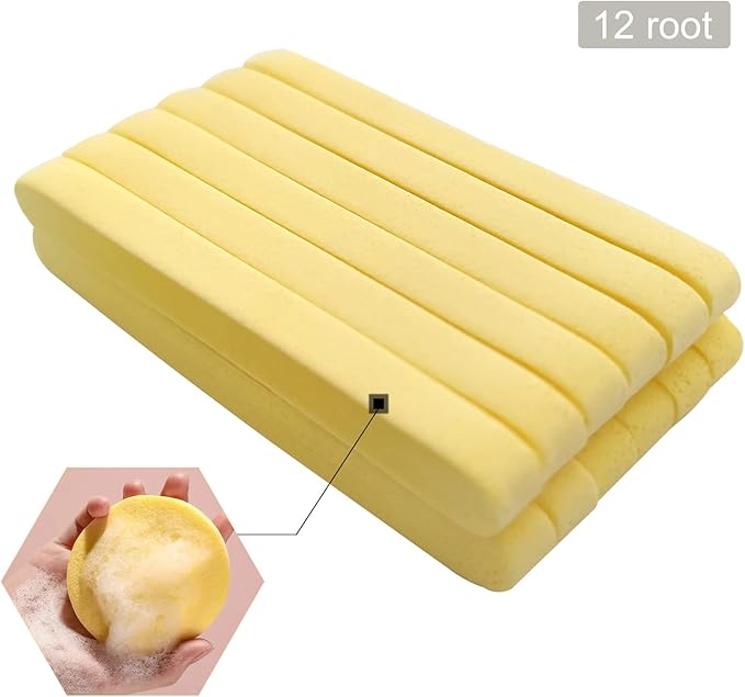 Facial Sponge Compressed，PVA Professional Makeup Removal Wash Pads Round Face Cleansing Sponge for Spa Exfoliating and Mask(60pcs), 5Colors
