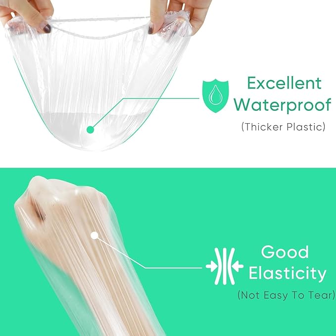 Tissue Box With Dispenser Disposable Shower Caps 200pcs Hair Processing Clear Plastic Caps For Spa Home Use Hotel and Hair Salon Plastic Clear Elastic Bath Cap