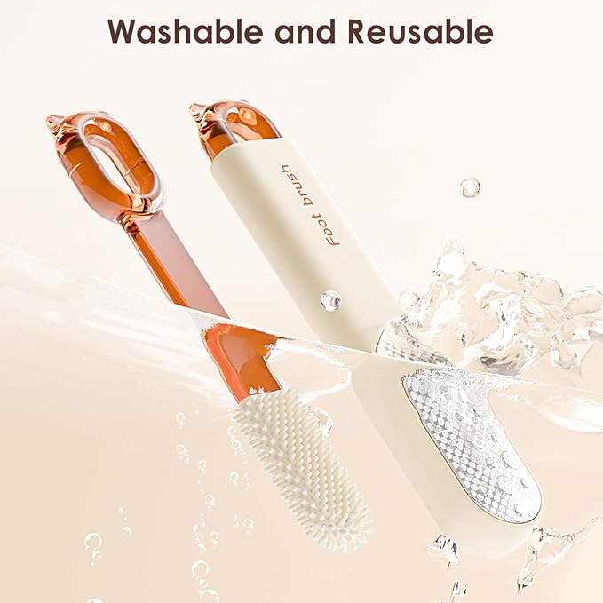 Foot Callus Remover, Foot File Callus Remover for Feet, Double Sided Foot Scrubber with Soft Silicone Brush (Yellow)