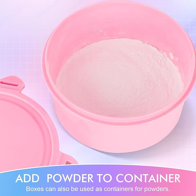 WSYUB Body Powder Puff, Powder Puff for Body Powder, 6 Inch Extra-Large Powder Puffs,Ultra Soft Fluffy Velour Powder Puff, Pink