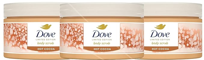Pack of 3 - Dove Hot Cocoa Body Scrub - 3.5oz each - Limited Edition Pack x 3.