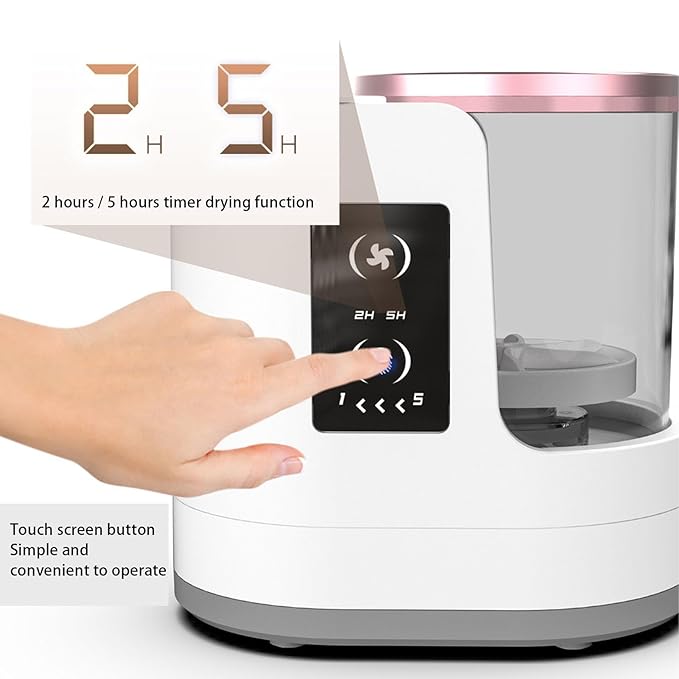 Electric Makeup Brush Cleaner Machine, Portable Automatic 2H 5H Drying Timer USB Cosmetic Brushes Cleaner Tool for All Size Beauty Makeup Brush Set, Contour, Eyeshadow