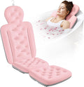 Full Body Bath Pillow for Bathtub, Thick Bathtub Cushion with Laundry Bag, Luxury Tub Pillow for Bath for Headrest Neck and Back Support Pink 51" x 16"