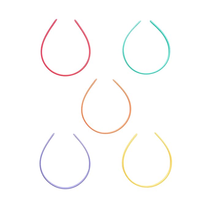 Goody Kids Ouchless Classic Headband , Assorted Colors - For All Hair Types - Beautiful Design for Instant Style - Pain-Free Hair Accessories for Boys, and Girls, 5 Count (Pack of 1)