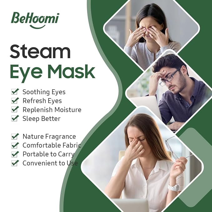 Steam Eye Mask, 10Packs Heated Eye Mask, Self Heating Disposable SPA Warm Compress for Eyes Sleep Mask, Travel Essentials & Relaxation Gifts, Valentine's Day Gifts (Tea Tree Scent)