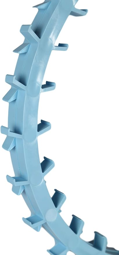 DentapupⓇ Dental Dog Toy Cleaning Teething Chew Ring with Teeth for Medium to Large Breed Dogs - Tartar & Plaque Remover, Gum Massager & Mouth Cleaner for Fresh Breath, Made in USA - Blue