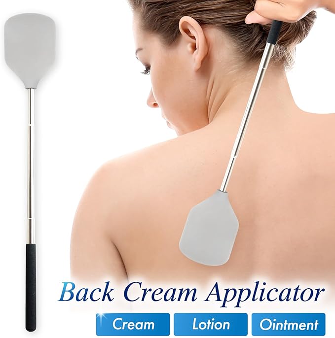 Cream Applicator for Back Telescopic Easy to Clean Applies Creams, Sunscreens, and Ointments (Covers Large Areas)