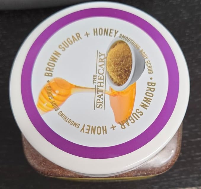 Brown Sugar & Honey Body Scrub - Exfoliating & Hydrating Sugar Scrub With Collagen and Dates to Help Revive, Smooth, and Soften For Radiant Skin, Body Care Exfoliator & Cleanser, 21 oz