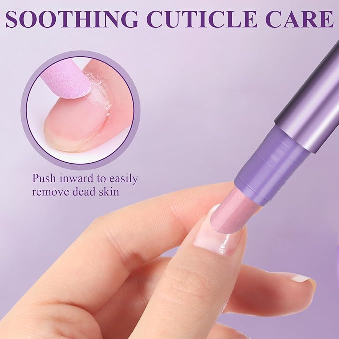 3-in-1 Cuticle Oil Pen, Cuticle Pusher Nail Oil Pen with Ceramic Tip, Nail Care Pen, Cuticle Pusher Pen for Hangnails, Dry & Damaged Nail, Moisturize Strengthen Nails Care (3PCS-3-Step Care)